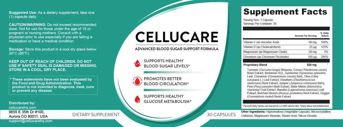 Cellucare Ingredients